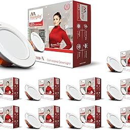 Murphy Croma 9W Concealed LED Downlight | Pack of 10 | Warm White | Aluminium Finish | Eye-Caring & Long-Lasting Brightness | 2 Years Warranty | Suited for 3 Inch Junction Box-image-4