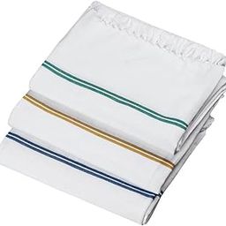 RAMRAJ Pack of 3 Premium Cotton Soft Feel White with Small Border Bath Towel(White;OS)-picture-11