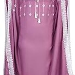 Women Rayon Embroidery Work Night Wear Long Kaftan Kurta-image-6