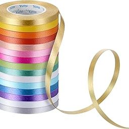 GRAND SHOP 6 Rolls Curling Ribbon Set – 10m Each Roll, 0.5cm Wide | Assorted Fresh Colors | Metallic Balloon String for Gift Wrapping, Crafts, Florist, Wedding & Party Decoration | Polypropylene Material-image-45