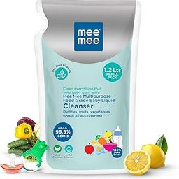 Mee Mee Food Grade Liquid Cleanser 1.2 L | Anti-Bacterial, Kills 99.9% Germs, 100% Natural Formula | For Baby Bottles, Accessories, Toys, Fruits & Veggies | One Drop Cleaning, Dermatologically Tested-image-55