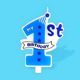Juzfun Number Candles First Birthday Cake Decoration One Year Anniversary Party Celebration Modern Blue Width 7.5 x Height 10 CM-picture-6