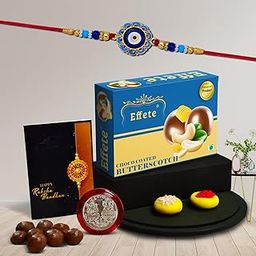 DeoDap (K1_275_BS32) Rakhi Combo with Chocolate Butter Scotch 32gm, Rakhi & Chocolate for brother, Rakhi with chocolate, rakhi with gift, Rakhi Combo, Set of 1 Rakhi, Effete Chocolate-image-90