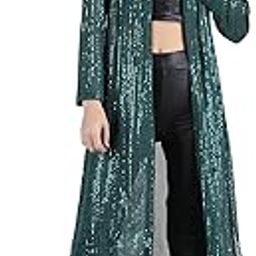 Women's Long Power Net Sequinned Shrug-image-35