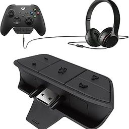 OLCLSS Stereo Headset Adapter for Xbox One, Black, 3.5mm Audio Jack, Compatible with Xbox One Controllers-31