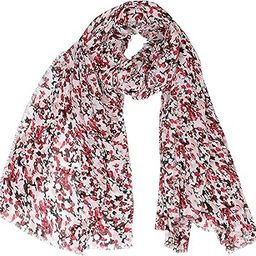 Veriismo Mulmul Poly small flower stole with eyelash fringes all Around, a very soft feel !!-image-31