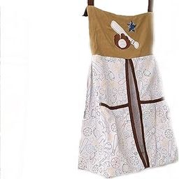 Embroidery Crib Diaper Stacker Brown Sports Crib Diaper Hanging Bag (Brown Sports)-image-34