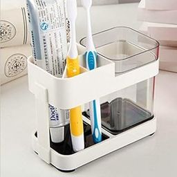 Xmart India Plastic Bathroom Toothbrush and Toothpaste Holder Stand | Durable & Sturdy Brush Holder for Bathroom Wall | Multipurpose Toothbrush Organizer | Perfect for Home Use (1 Pc)-image-90