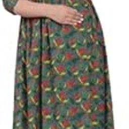 Women's Cotton A-Line Straight Maternity Feeding Kurtis with Zippers-image-43