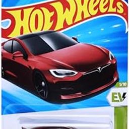 Hot Wheels Tesla Model S Plaid HW EV Ages 3 and Up by Small CLAP (Red)-21