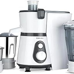 Bajaj Ninja Series PowerBlend 1000 Watts Juicer Mixer Grinder With 3 Jars | DuraCut® Blades | Metagrip™ Metal Coupler | 2 Yrs Warranty 【White & Grey】-20
