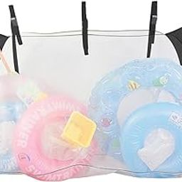 Pool Floats Storage Bag | Hanging Pool Storage Bag | Multipurpose Swimming Pool Mesh Organizer | Swimming Pool Accessories Toy Organizer for Inflatables, Pool Toys, Floats, Football, Basketballs-image-74
