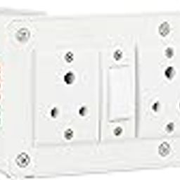 Bitcorp Extension Cord 4 Socket 4 Switch, 6A 1500W Heavy Duty Power Strip, Surge Protected 5 Meter Wire for Home, Office, Electric Vehicle Charging, TV, Fridge, Cooler, PC (White) 220V-19