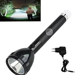 WAKEN 50W LED Torch Tripple Light Mode Strong Beam 1km Range & COB Tracking Light Rechargeable Dual Li-ion Battery Plastic -1Pc, 300 Lumen-36