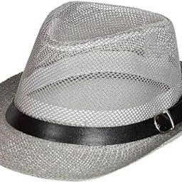 Men's Mesh Net Breathable Cowboy Fedora Hat f-02 (Free Size_Pack of 1)-29