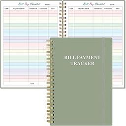 Bill Payment Checklist - Monthly Bill Organizer & Planner for Personal Budgeting Financial, Bill Payment Tracker Notebook, 5.8" x 8.5", Green-picture-27