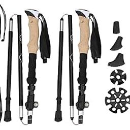 Hiking Poles, Foldable 2pcs Alpenstock Outdoor Sports Equipment for Outdoor Climbing for Hiking-image-30