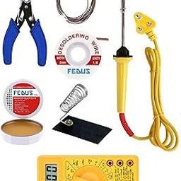 Fedus 7 In 1 built Electric Soldering Iron Kit 25 W with Basic Multimeter-25