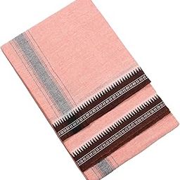 Cotton Men's Single Dhoti -1.9 Mtrs Color Dhoti Big Blue Border Set of 1-picture-44