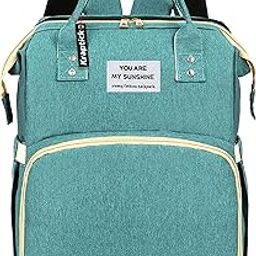 Kraptick Diaper bag backpack, diaper bags for mom for travel, baby diaper bag with changing station, maternity bags for mother and baby, nursing bags for mothers, foldable diaper bag (GREEN)-picture-16