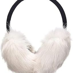 Winter Earmuffs for Women's & Girl's Winter Ear muffs Large Over Ear Foldable EarMuff (White)-image-89