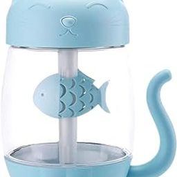 UJEAVETTE® 3 In 1 USB Cute Cat Air Humidifier Cool Mist Maker Mini Humidifier Blue-19