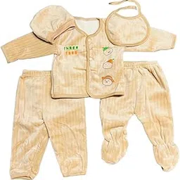 New Born Baby Winter Season Clothing Set Pack Of 5 | 5 pcs for baby | Clothing set for winter | Winter 5pcs for kids (0-3 Months)-image-20