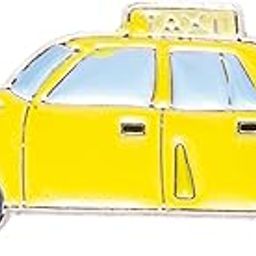 Yellow Taxi Lapel Pin Badge Coat Suit Jacket Wedding Gift Party Shirt Collar Accessories Brooch-image-5