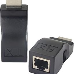 HDMI to RJ45 Converter,HDMI to RJ45 Network Cable Extender Repeater Over Cat 5e / 6 1080p up to 30m Extender Included Transmitter & Receiver for HDTV PS4 STB DVD 4K 2K-image-74