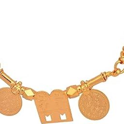 Mangalsutra 24" (Medium Length) one gram gold for women no.859-image-34