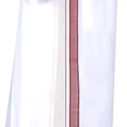 Men's Double White dhoti With Dobby Design Border (1.30 X 4.00 Meter)-image-65