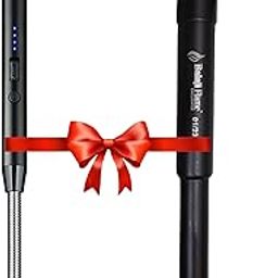 Balajiflame Kitchen Gas Lighter Set with Stand, USB Rechargeable, 2 Years Warranty, Black-13