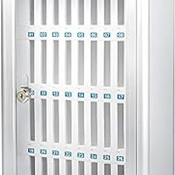 Bellveen Mobile Phone Jail 32 Slots Aluminum Alloy Clear Cell Phones Storage Cabinet, Locker Box with Handle Mobile Phone Holder Cabinet Storage Box Organizer-14