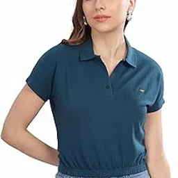 stellers Women's Mandarin Collar Crop Top | Feather Touch Feel | Warm| Regular Fit| Odour Resistant| Anti-Static| Wrinkle Free | Quick Dry | Stretchable | Lightweight | Sweat-Proof-picture-12