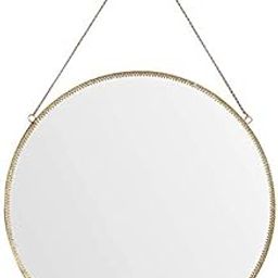 Glass Decorative Round Hanging Vintage Wall Mirror For Hanging Home Decor 30 Cm, Framed, Gold-image-94