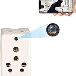 SPY 360 New Version WiFi Hidden Camera in 3 Pin Multi Plug 6/16A ,Inbuilt 64GB SD Card Spy Cameras with Audio and Video Live Feed WiFi with Cell Phone App, white-18