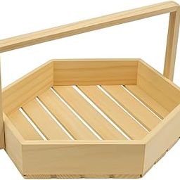Timberz Hexagonal Wooden Gift Basket | Premium Pinewood Basket for Gift Hamper, Decorative Storage & Festive Packing (X-large)-image-29