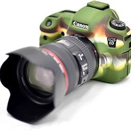 NEOHOOK Silicon Cover for Canon EOS 6D Mark II Camera Case, Professional Silicone Rubber Camera Case Cover Detachable Protective for Canon EOS 6D Mark II - Military Green-14