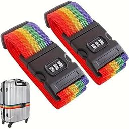 Dayalu Luggage Suitcase Straps Set, with Quick Release TSA Number Lock Buckle Adjustable Travel Trolleys and All Kind of Luggages Packing Belt, Protect Your Luggage (2 Pcs, Lock)-image-8