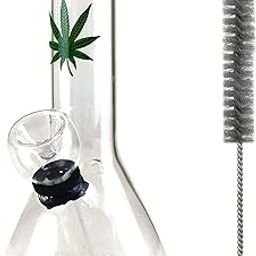 bong - 6" glass bong with shooter and cleaning brush-image-50