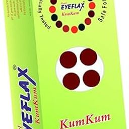 Pearl Eyeflax Kumkum Bindi Dark Marron Round Box with 15 Flaps (Size 2 Diameter 12mm) (Dark Marron)-image-62