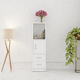 Henry Multipurpose Storage Cabinet Engineered Wood Free Standing Cabinet White Finish Knock Down Design-image-5