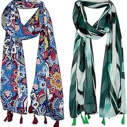 STOLE STUDIO Multicolor Floral Fashionable CHIFFON Scarf-picture-47