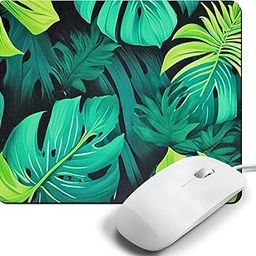 Green Leaves Square Mouse Pad Blooming Personalized Premium-Textured Custom Mouse Mat Design | Washable Mousepad Non-Slip Rubber Base Computer Mouse Pads-picture-19