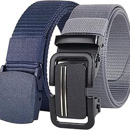 Men’s Formal/Causal Automatic Push Lock Nylon Woven Belt Combo Set of 2for Men RA92-image-79