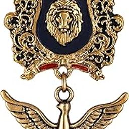 Lion Face Design & Bird Shaped Meenakari Work Wedding Brooch for Men (BP1101184G)-42