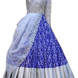 Women's Zari Work Banarasi Silk Ethnic wear Unstitched Lehenga,Blouse With Dupatta Set-picture-0