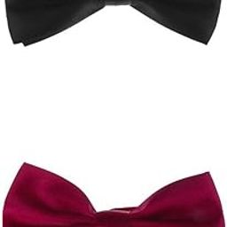 LICHTS®2pcs Gentlemen's Tuxedo Bow Tie Bowtie Necktie for Men J|Clothing Shoes & Accessories | Mens Accessories | Ties|2 x Bow Ties-image-4