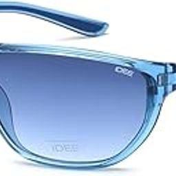 sunglasses| 100% UV protected | Gradient | Full Rim | Sports | Men | Large | Shiny Crystal Blue Polycarbonate Frame | Blue Gradient Polycarbonate Lens-16