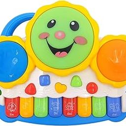 KITKITTZ Drum Keyboard Musical Toys with Flashing Lights - Animal Sounds and Songs, Multi Color (Keyboard-Drum)-picture-8